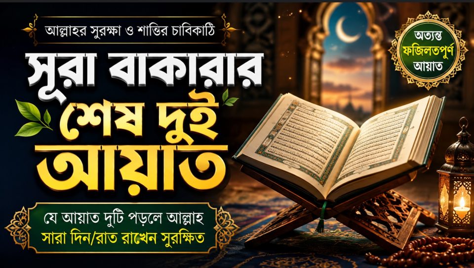 সূরা বাকারার শেষ দুই আয়াত সূরা বাকারার শেষ দুই আয়াত